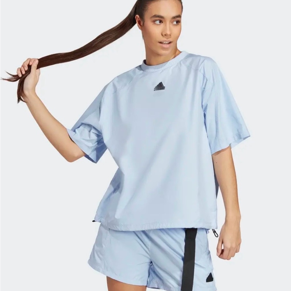 Adidas City Escape Women's Sky Blue Short Sleeve Tee